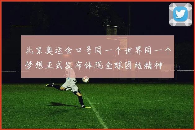 北京奥运会口号同一个世界同一个梦想正式发布体现全球团结精神